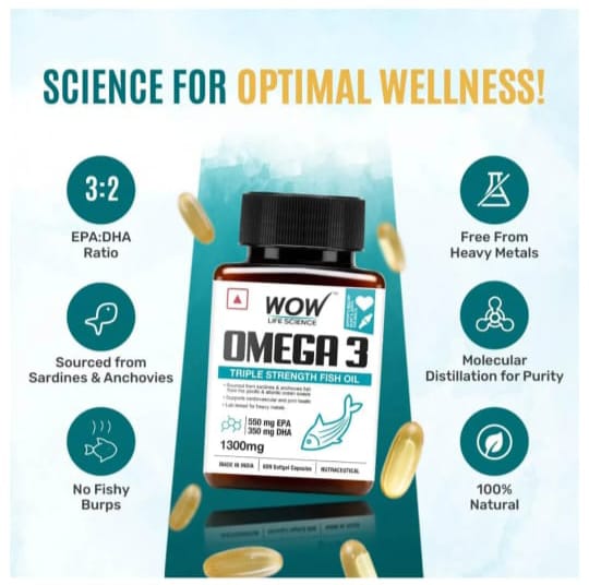 WOW Life Science Omega-3 Triple Strength Fish Oil